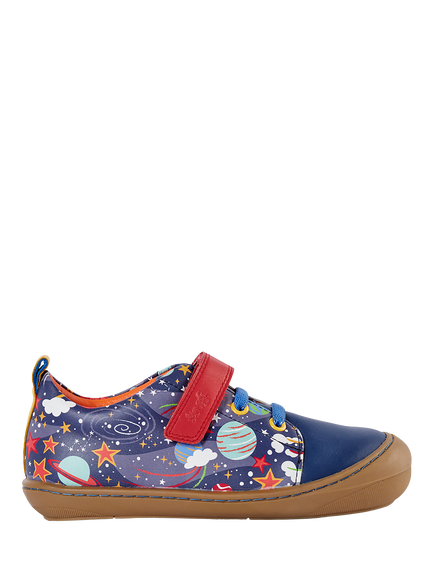 Frugi Kids' Forest Low Top Shoes, Multi - view 2, Ditsyexplorethestars