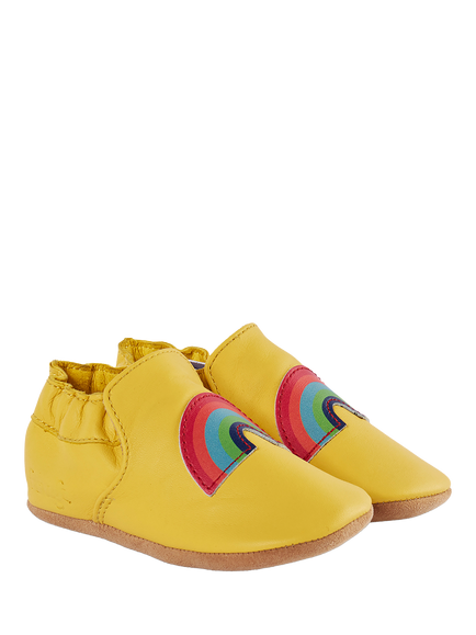 Frugi Kids' Valley Pre-Walker Shoes, Bumblebee/Rainbow, Bumblebee/Rainbow