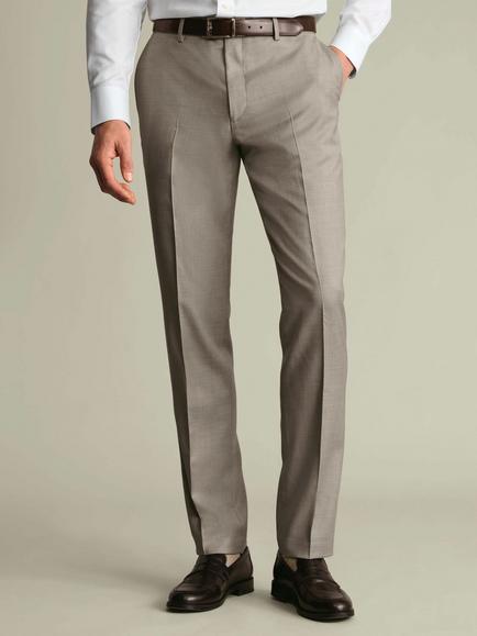 Charles Tyrwhitt Slim Fit Wool Trousers, Taupe, Taupe