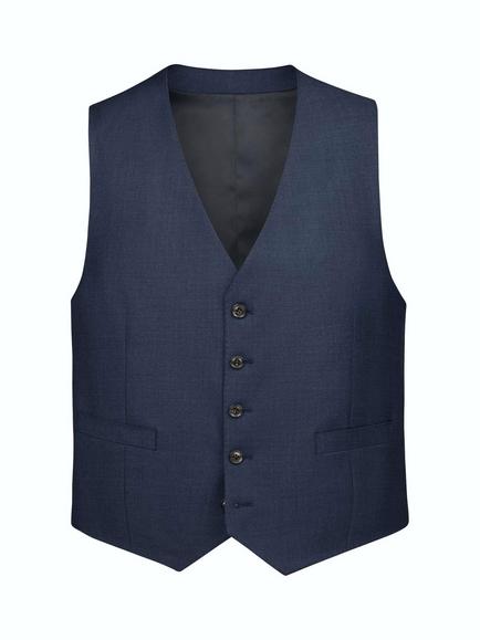 Charles Tyrwhitt Single Breasted Wool Waistcoat, Indigo Blue - view 2, Indigo Blue