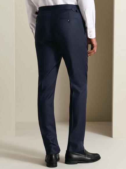 Charles Tyrwhitt Slim Fit Italian Wool Trousers, Dark Navy - view 2, Dark Navy