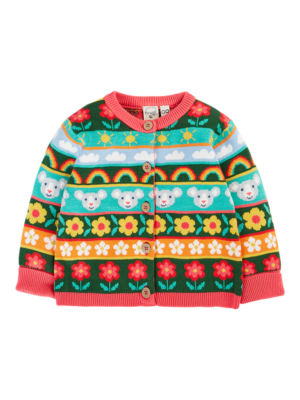 Frugi Baby Robyn Fair Isle Cardigan, Multi, Multi