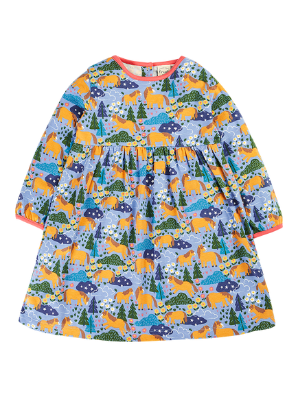 Frugi Kids' Dani Printed Cotton Dress, Multi, Multi