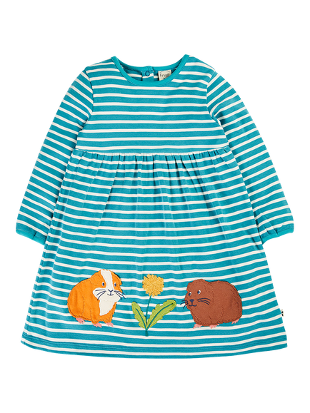 Frugi Kids' Dolcie Dress, Blue, Blue