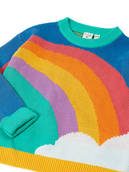 Frugi Kids' Aubrey Knit Jumper, Multi - view 2, Multi