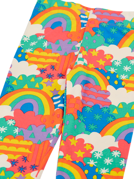 Frugi Kids' Leona Leggings, Multi - view 2, Multi