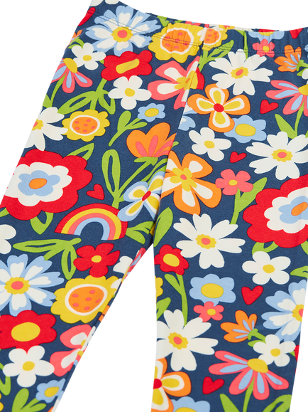 Frugi Kids' Libby Printed Leggings, Multi - view 2, Multi
