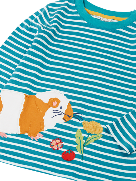 Frugi Kids' Discovery Circular Top, Blue - view 2, Blue