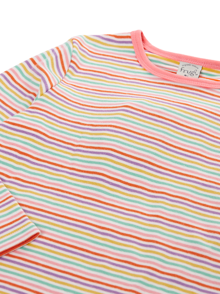 Frugi Kids' Lucia Striped Top, Blue/Multi - view 2, Blue/Multi
