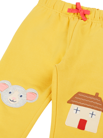 Frugi Kids' Character Joggers, Yellow - view 2, Yellow