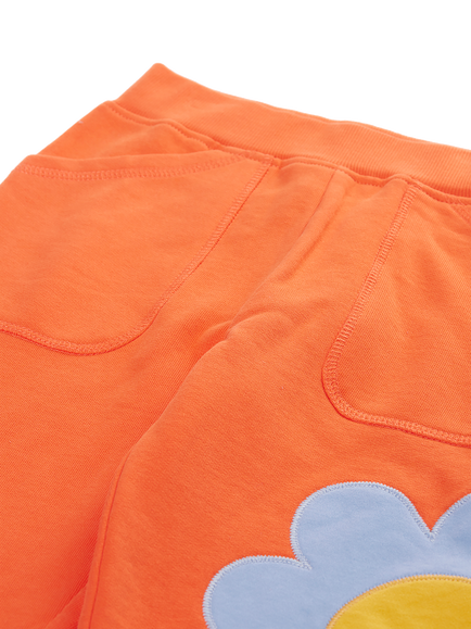Frugi Kids' Malpas Applique Joggers, Salamander - view 2, Salamander/Flower