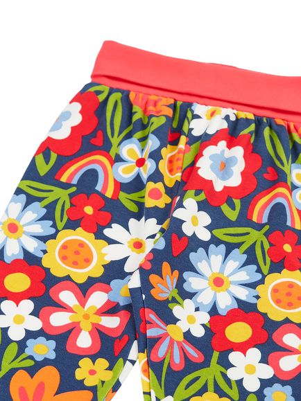 Frugi Kids' Piper Parsnip Joggers, Multi - view 2, Beautiful Bunch