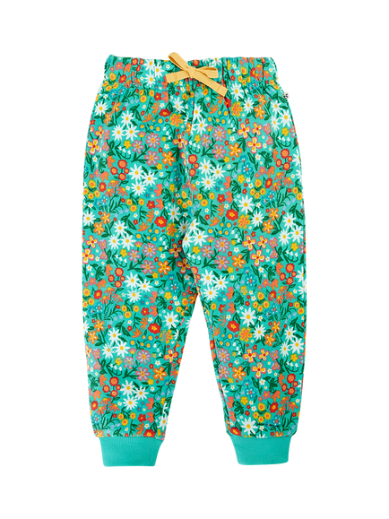 Frugi Kids' Snuggle Drawstring Joggers, Blue Multi, Blue Multi