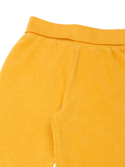 Frugi Kids' Carne Cord Pull up Trousers - view 2, Yellow