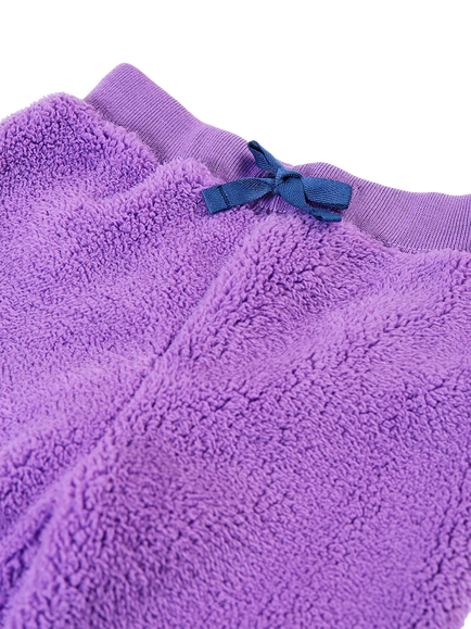 Frugi Kids' Ted Fleece Pull-Up Trousers, Fig - view 2, Fig