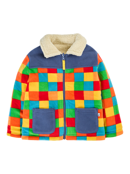 Frugi Kids' Blazey Reversible Fleece, Multi, Multi
