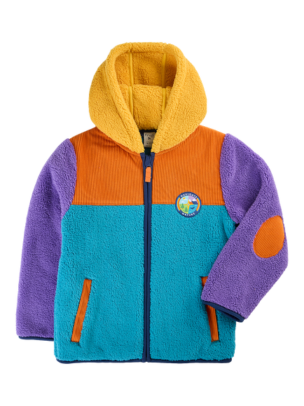 Frugi Kids' Firth Fleece Jacket, Multi, Multi