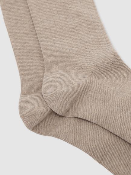 Reiss Felicia Ribbed Loafer Socks, Taupe - view 2, Taupe
