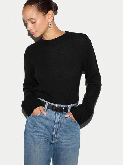 Jigsaw Cloud Cashmere Eldon Jumper, Black
