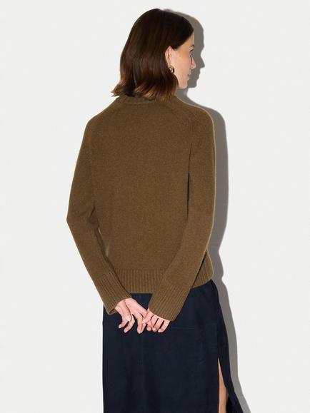 Jigsaw Wool Rich Crew Neck Jumper, Khaki - view 2, Khaki