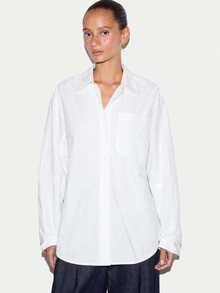 Jigsaw Cotton Oversized Fit Shirt, White, White
