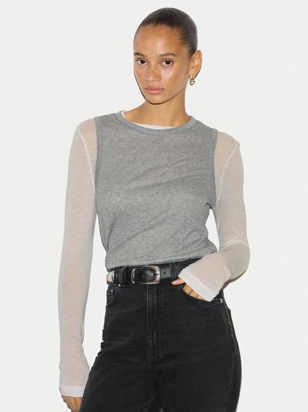 Jigsaw Layered 2-In-1 Top, Grey, Grey