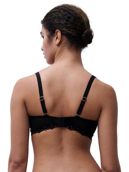 Chantelle Champs Elysées Lace Balconette Bra - view 2, Dazzling Black