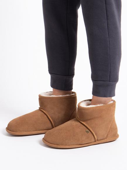 Just Sheepskin Chester Boot Slippers, Chestnut - view 2, Chestnut