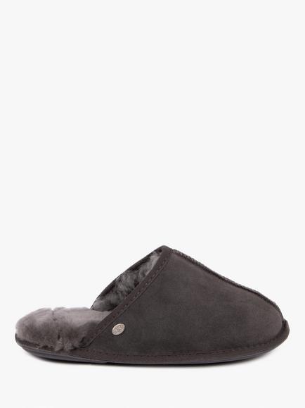 Just Sheepskin Donmar Sheepskin Mule Slippers, Granite