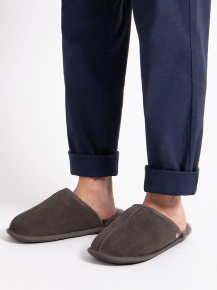 Just Sheepskin Donmar Sheepskin Mule Slippers - view 2, Granite