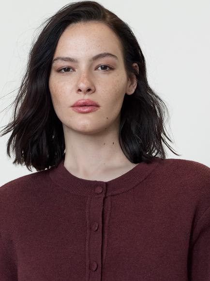 French Connection Riri Knit Cardigan, Cherry Liqueur - view 2, Cherry Liqueur