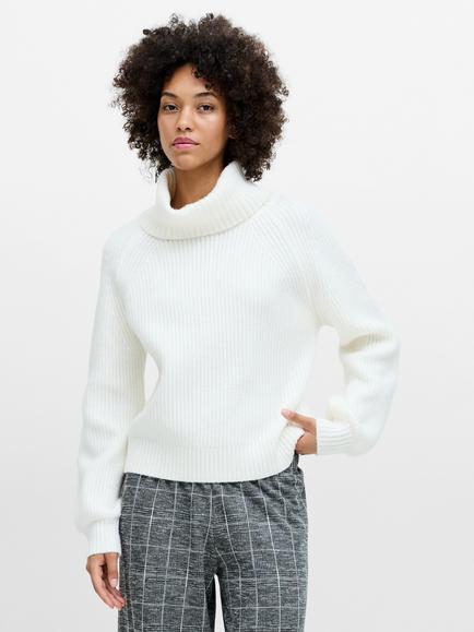 French Connection Kessy Draped Funnel Neck Knit Jumper, Porcelain Cream, Porcelain Cream