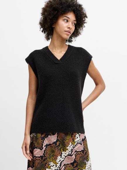 French Connection Junia V-Neck Knit Vest, Graphite Grey, Graphite Grey