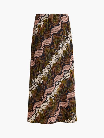 French Connection Lola Maxi Skirt, Black/Multi, Black/Multi