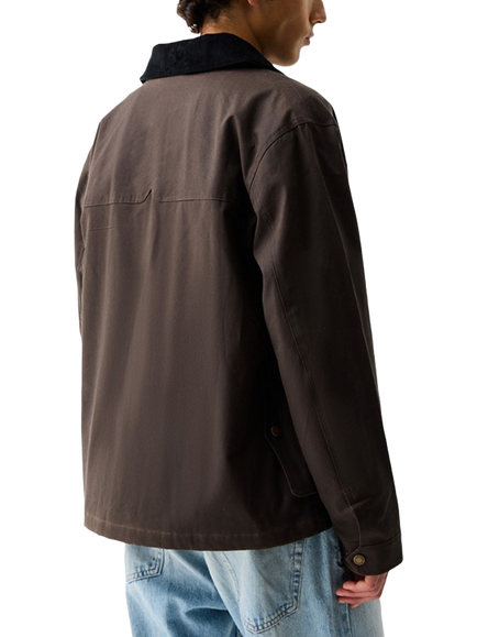 Hunter Mens' Duggan Oversized Waxed Cotton Jacket, Chocolate Brown - view 2, Chocolate Brown