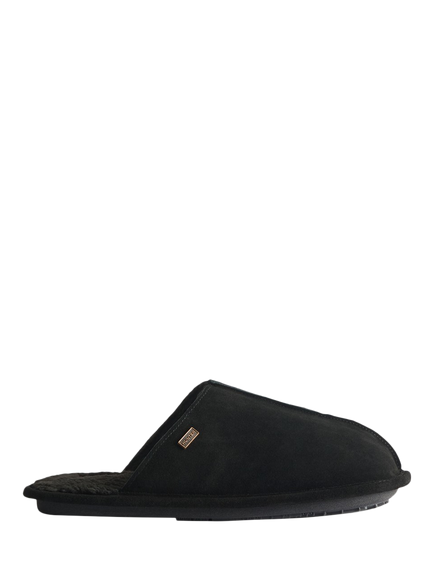 Hunter Mule Slippers, Black, Black