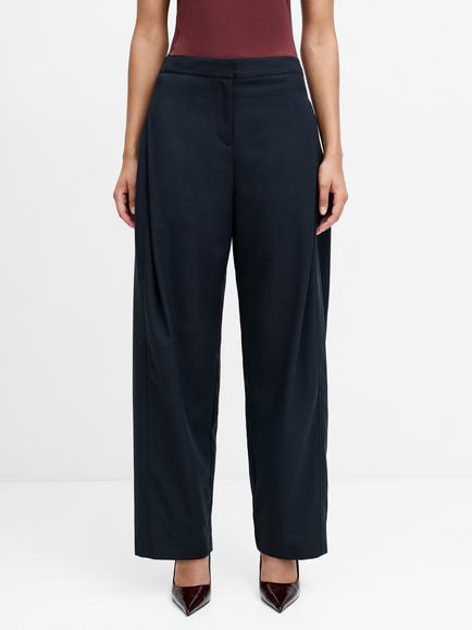 French Connection Aira Tailored Pleated Wide Leg Trousers, Graphite Grey - view 2, Graphite Grey