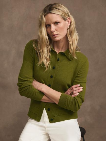 Mint Velvet Fine Knit Cardigan, Green, Green