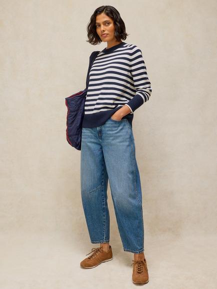 White Stuff Sienna Stripe Sweatshirt, Ivory/Multi, Ivory/Multi