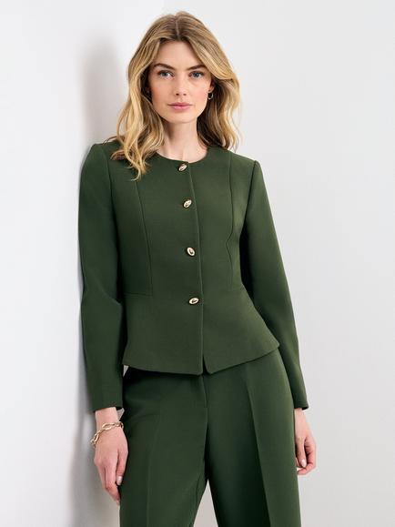 Phase Eight Leonie Tailored Button Jacket, Green, Green