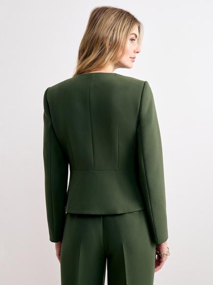 Phase Eight Leonie Tailored Button Jacket, Green - view 2, Green