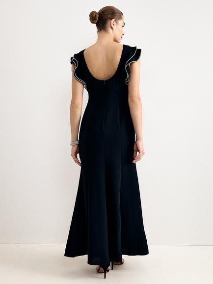 Phase Eight Claudia A-Line Maxi Dress, Black - view 2, Black