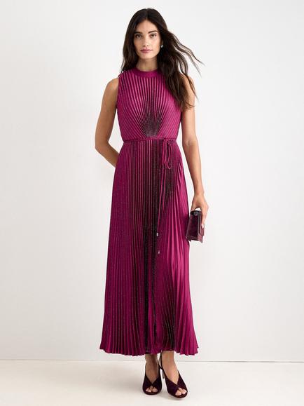 Phase Eight Petite Simara Glitter Maxi Dress, Fuchsia, Fuchsia