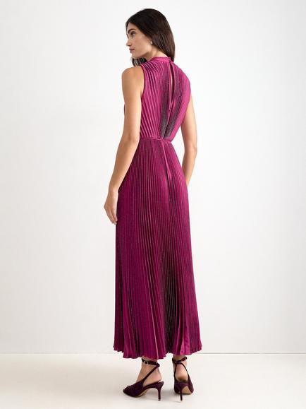 Phase Eight Petite Simara Glitter Maxi Dress, Fuchsia - view 2, Fuchsia