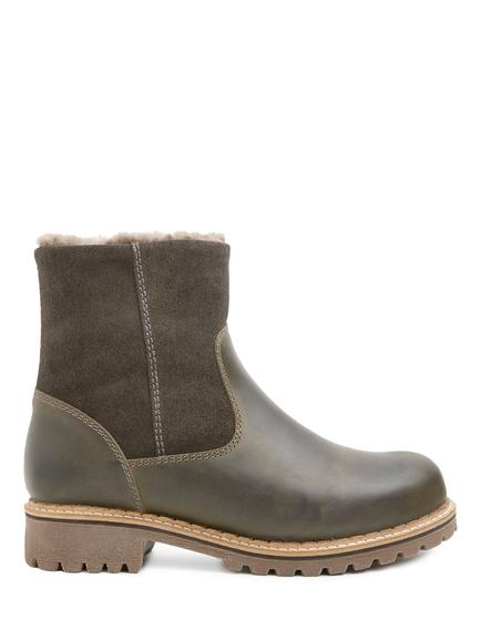 Celtic & Co. Waterproof Sheep Lined Ankle Boots, Olive, Olive