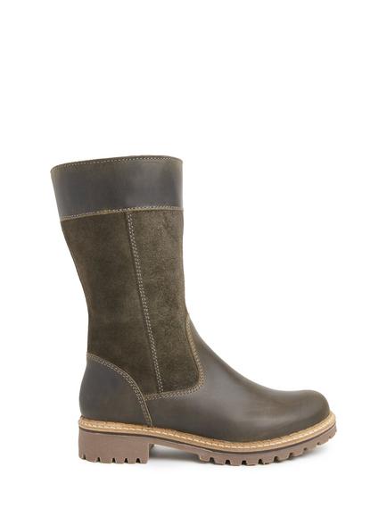 Celtic & Co. Leather Blend Lined Calf Boots, Olive, Olive
