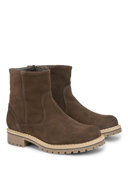 Celtic & Co. Waterproof Suede Ankle Boots, Chocolate - view 2, Chocolate