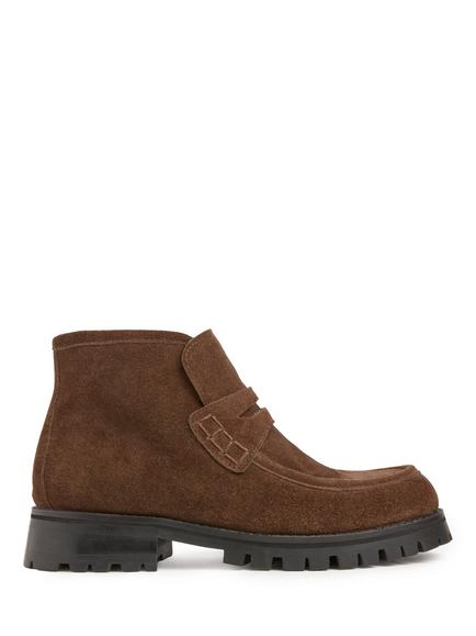 Celtic & Co. Hi Top Suede Loafers, Chocolate, Chocolate