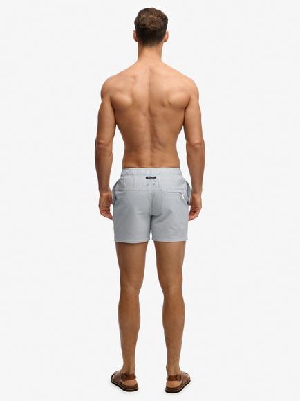 Superdry Seersucker 15" Swim Shorts, Rice White/Sky - view 2, Rice White/Sky