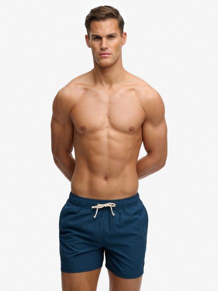 Superdry Seersucker Swim Shorts, Navy/Blue Bottle, Navy/Blue Bottle